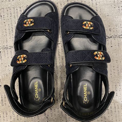 denim chanel sandals|chanel sandals women 2021.